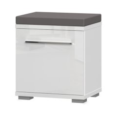 Botníková lavice PIANO K1 - bílá lesk
