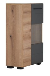 Komoda BARCELONA - dub artisan/šedá