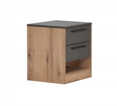 Noční stolek KALIOPA - dub artisan/šedá