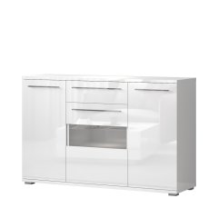 Komoda PIANO K150V-3KS1F/PN bílá lesk