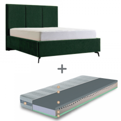 Čalouněná postel s matrací CESTO 160 - zelená