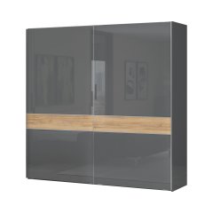 Skříň ONYX - PK231/ON antracit lesk/ořech pacific lesk