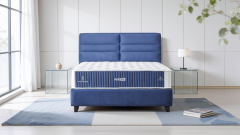 Čalouněná postel BREEZE s matrací - modrá