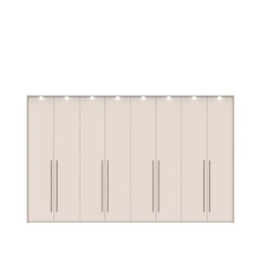 Sestava skříní s rámem a osvětlením OPERA - P8B/OP - Cashmere lak mat