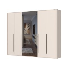 Skříň se zrcadly RONDO - P6-2OG/RO - Cashmere lak mat