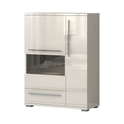 Vitrína PIANO V90-2KS1F/PN béžová lesk