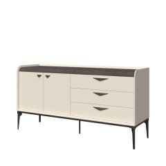 Komoda SOFFY - K167-2K3F/SF - Pepper bílá lak mat