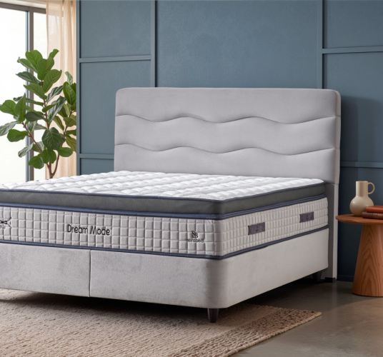 Čalouněná postel DREAM MODE NEW - světle šedá