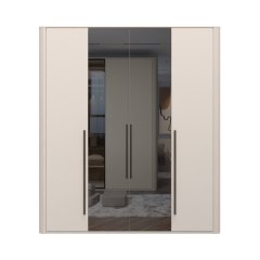 Skříň se zrcadly a osvětlením RONDO - P4R-2OG/RO - Cashmere lak mat