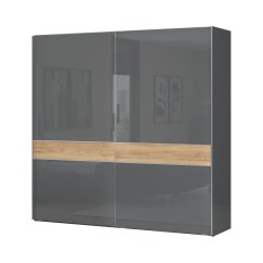 Skříň ONYX - PK231/ON antracit lesk/ořech pacific lesk
