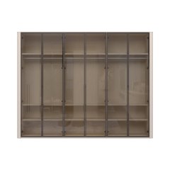 Skříň prosklená RONDO - P6-6AL/RO - Cashmere lak mat