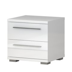 Noční stolek PIANO NS2/PN bílá lesk