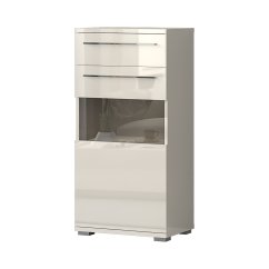 Vitrína PIANO V60-1KS1F/PN béžová lesk