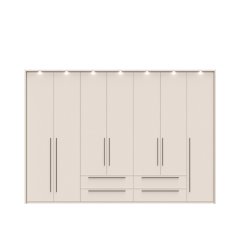 Sestava skříní s rámem a osvětlením OPERA - P74B/OP - Cashmere lak mat