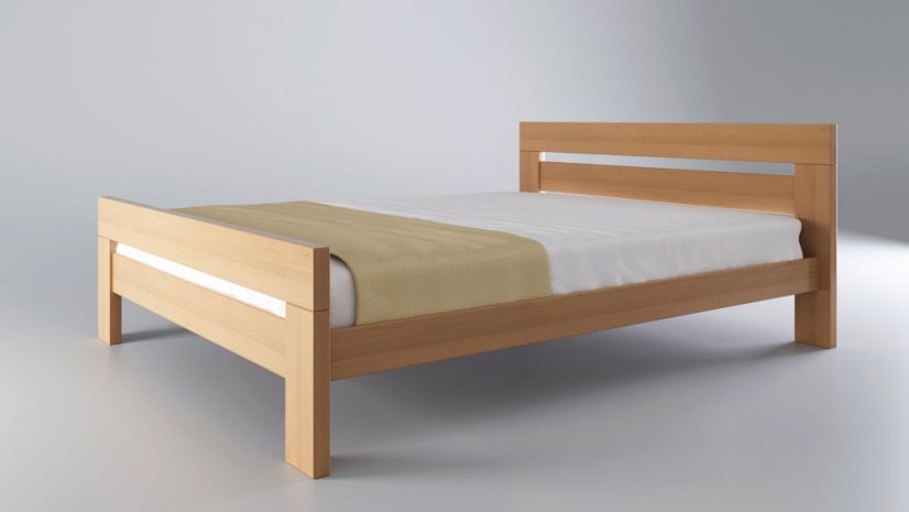 Vystavená postel NEX 180 × 200 cm – masivní buk natur