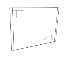 Zrcadlo 80x60 EL - bílá lesk