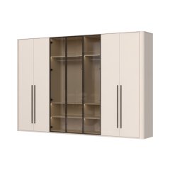 Skříň prosklená s osvětlením RONDO - P7R-3AL/RO - Cashmere lak mat