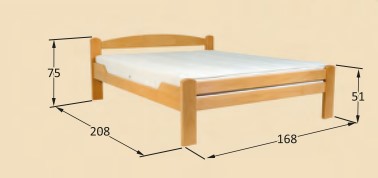 Postel z masivu K4 - buk