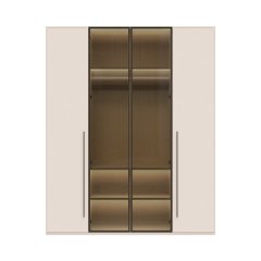 Sestava skříní prosklená OPERA - P4-2AL/OP - Cashmere lak mat