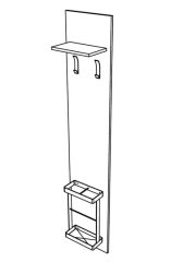 Předsíňový panel 40 EL - dub severský/písek lesk