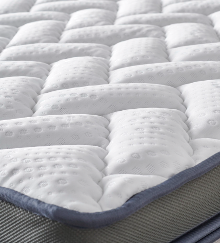 Čalouněná postel DREAM MODE NEW s matrací - světle šedá