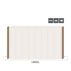 Lišta boční s LED osvětlením GALA LRB/GL ořech pacific