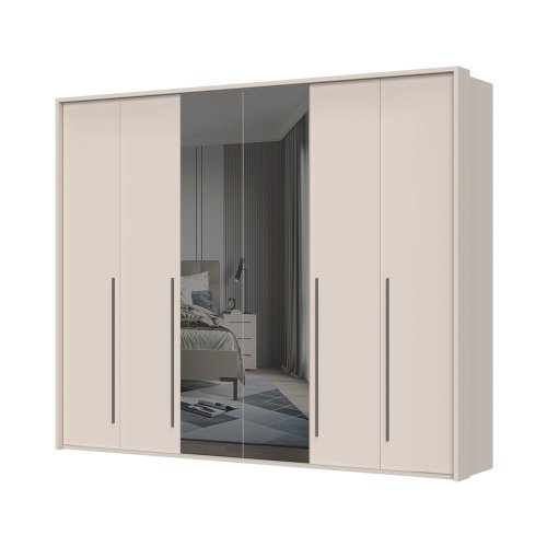 Sestava skříní s rámem a zrcadlem OPERA - P6A-2OG/OP - Cashmere lak mat