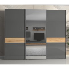 Skříň ONYX - PK281-OG/ON antracit lesk/ořech pacific lesk