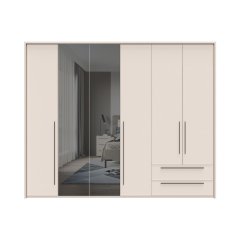 Sestava skříní s rámem a zrcadlem OPERA - P62A-2OG/OP - Cashmere lak mat