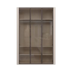 Skříň prosklená RONDO - P3-3AL/RO - Cashmere lak mat