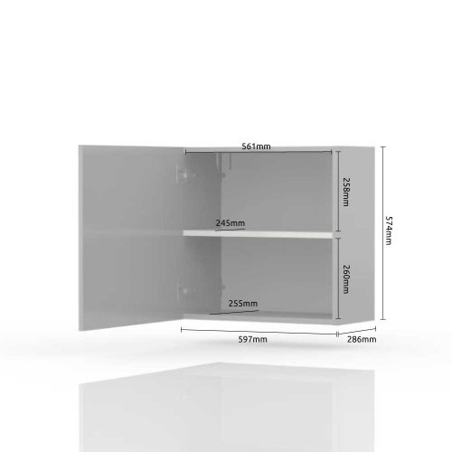 Komoda závěsná PIANO VK60-1K/PN béžová lesk