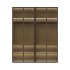 Sestava skříní prosklená OPERA - P4-4AL/OP - Cashmere lak mat