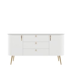 Komoda GALET - K158-2K3F/GT - Bílá lak mat