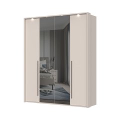 Sestava skříní s rámem, osvětlením a zrcadly OPERA - P4B-2OG/OP - Cashmere lak mat