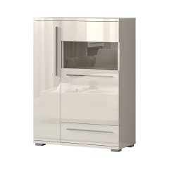 Vitrína PIANO V90-2KS1F/PN béžová lesk