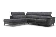 Rohová sedací souprava ORLANDO S06RE - černá