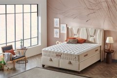Čalouněná postel WIND s matrací - béžová