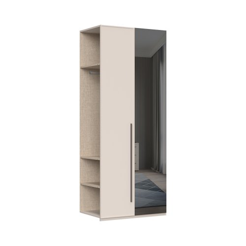 Přídavná skříň se zrcadlem OPERA - DP2-1OG/OP - Cashmere lak mat