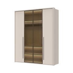 Sestava skříní s rámem prosklená OPERA - P4A-2AL/OP - Cashmere lak mat