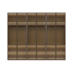 Sestava skříní prosklená OPERA - P6-6AL/OP - Cashmere lak mat