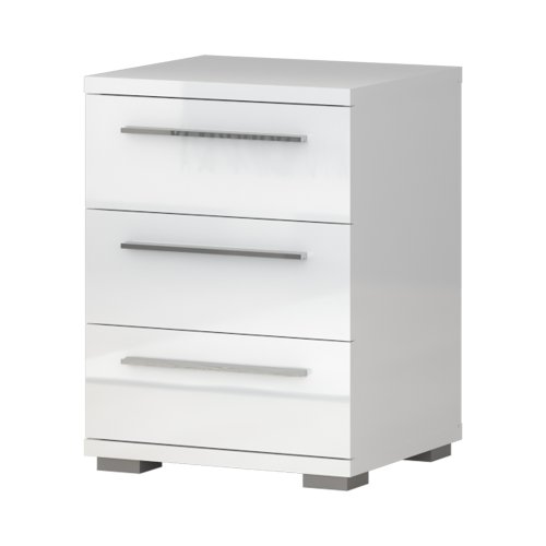 Noční stolek PIANO NS3/PN bílá lesk