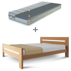 Postel s matrací NEX 180 - buk natur