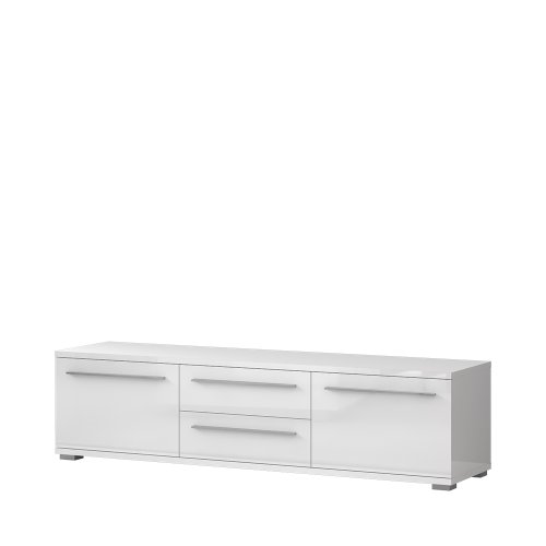Televizní stolek PIANO TV180-2K2F/PN bílá lesk