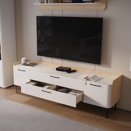 TV komoda AIR - TV175-2K2F/AI - Pepper bílá lak mat