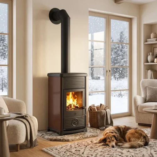 PLAMEN Litinová krbová kamna MAESTRAL N - hnědá