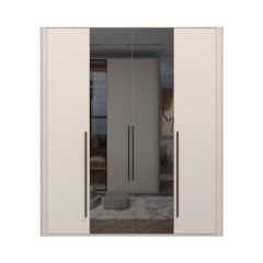 Skříň se zrcadly RONDO - P4-2OG/RO - Cashmere lak mat