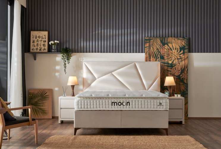 Čalouněná postel MOON - antracit