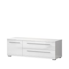 Televizní stolek PIANO TV135-1K2F/PN bílá lesk