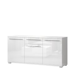 Komoda  PIANO K180-3K1F/PN bílá lesk