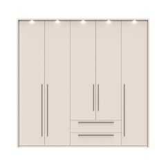 Sestava skříní s rámem a osvětlením OPERA - P52B/OP - Cashmere lak mat